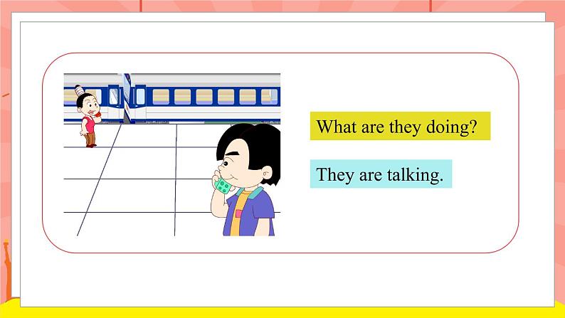 外研版（一起）英语二年级下册课件 Module 8《Unit 1 The train is going up a hill》03