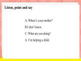 外研版（一起）英語二年級下冊課件 Module 10《Unit 2 he's helping a child》