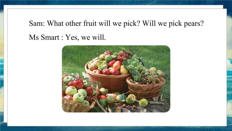 外研版（一起）英语三年级下册课件 《Module 4Unit 1 We'll pick fruit.》04