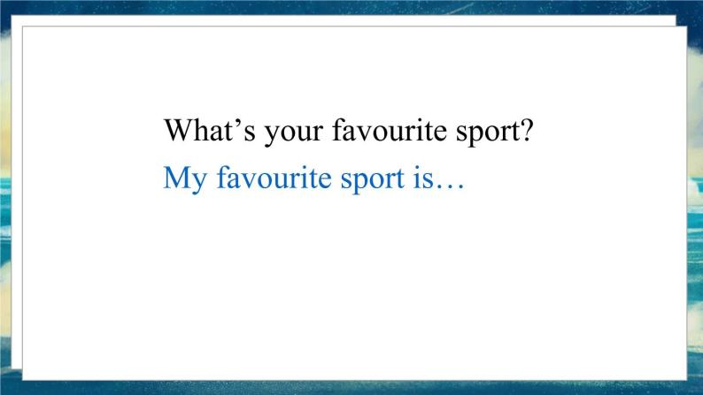 外研版（一起）英语一年级下册课件 Module 9《Unit 2 What’s your favourite sport》08