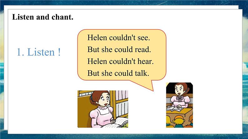 外研版（一起）英语六年级下册课件 《Module 7Unit 2 She couldn't see or hear.》04