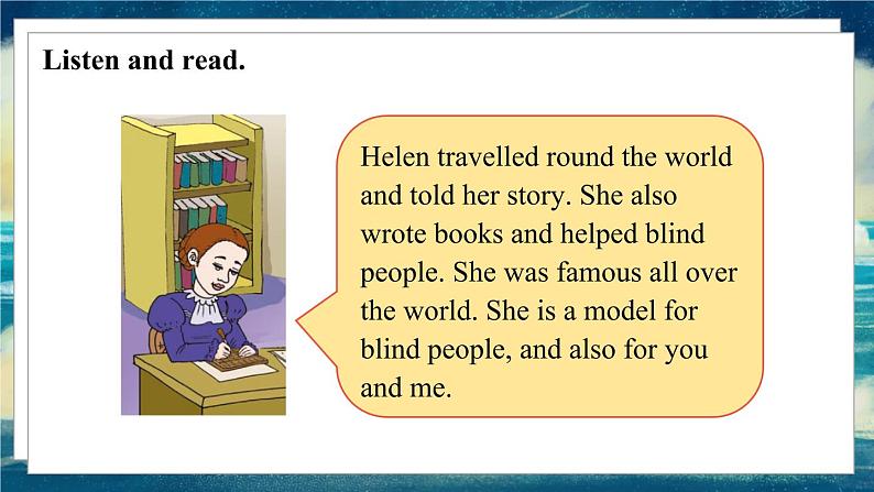 外研版（一起）英语六年级下册课件 《Module 7Unit 2 She couldn't see or hear.》07