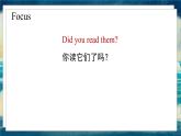 外研版（一起）英語五年級下冊課件 《Module4Unit 1 Did you read them？》