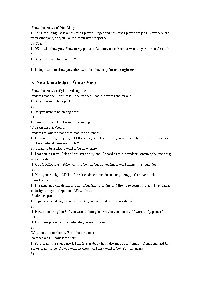 unit 2 what do you want to be 教案02