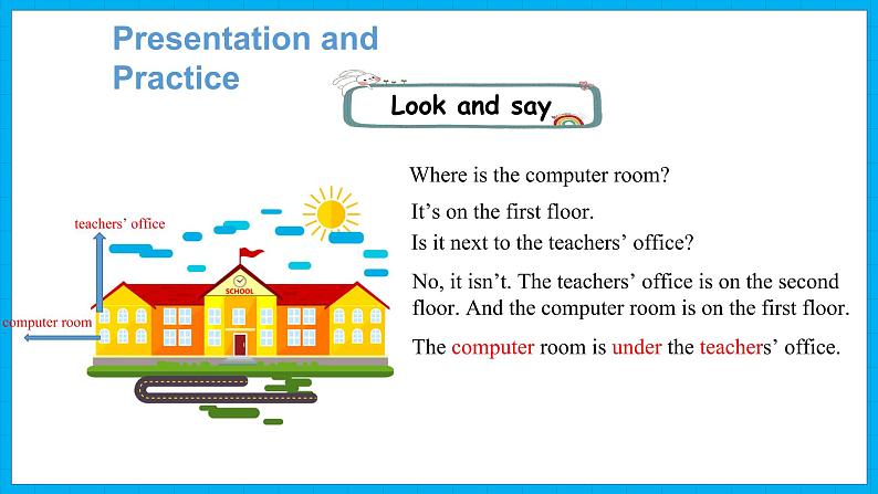 Unit 1  My school Part A Let’s spell &Part B Let’s sing（课件）人教PEP版英语四年级下册第7页