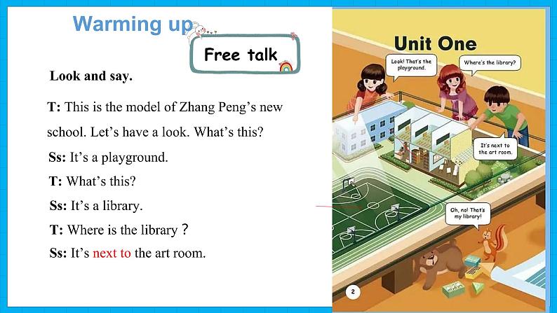 Unit 1  My school Part A Let’s talk  & Look, ask and answer（课件）人教PEP版英语四年级下册第4页