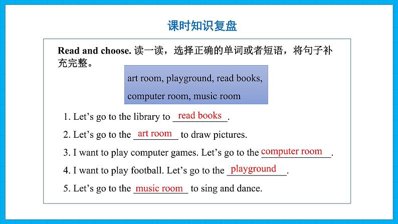 Unit 1  My school Part B Read and write &Part B Let’s check & Part C  Story time（课件）人教PEP版英语四年级下册02