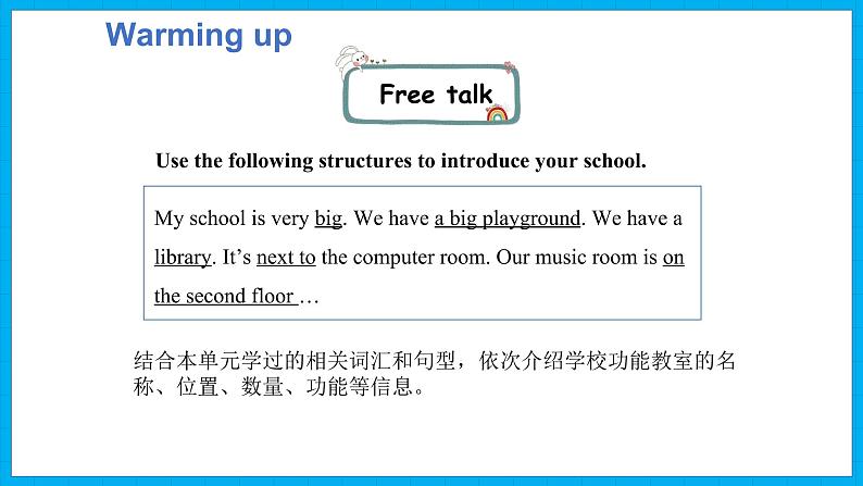 Unit 1  My school Part B Read and write &Part B Let’s check & Part C  Story time（课件）人教PEP版英语四年级下册05