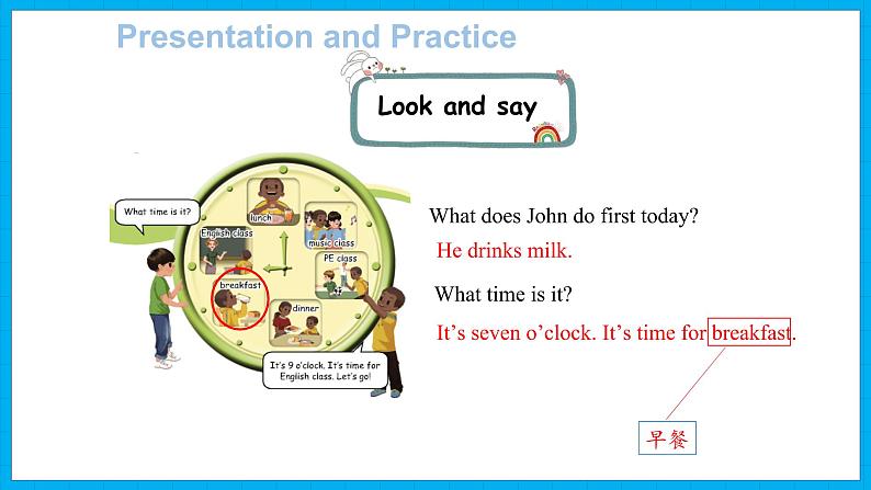 Unit 2　What time is it？Part A Let’s learn & Let’s do（课件）人教PEP版英语四年级下册05