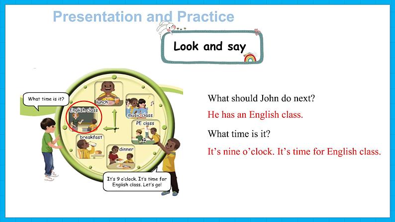 Unit 2　What time is it？Part A Let’s learn & Let’s do（课件）人教PEP版英语四年级下册06