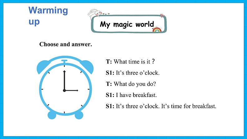 Unit 2　What time is it？Part B Let’s learn & Let’s play（课件）人教PEP版英语四年级下册04