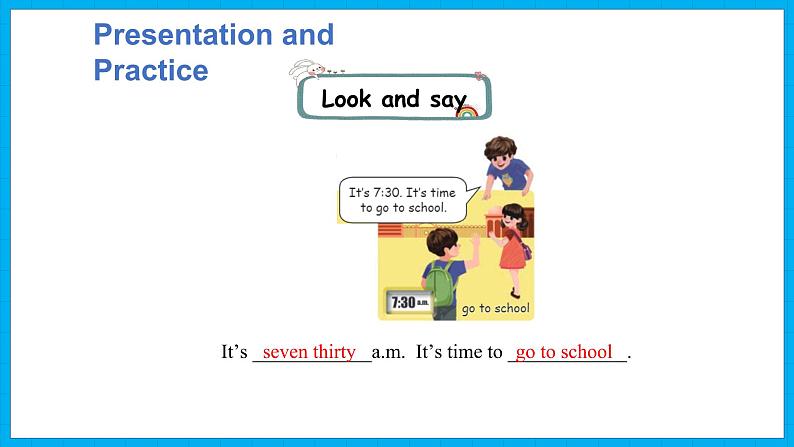 Unit 2　What time is it？Part B Let’s learn & Let’s play（课件）人教PEP版英语四年级下册06