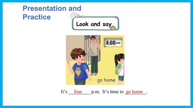 Unit 2　What time is it？Part B Let’s learn & Let’s play（课件）人教PEP版英语四年级下册07