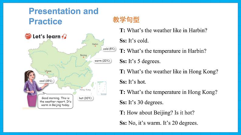 Unit 3　Weather Part B Let’s talk  & Let’s play（课件）人教PEP版英语四年级下册08