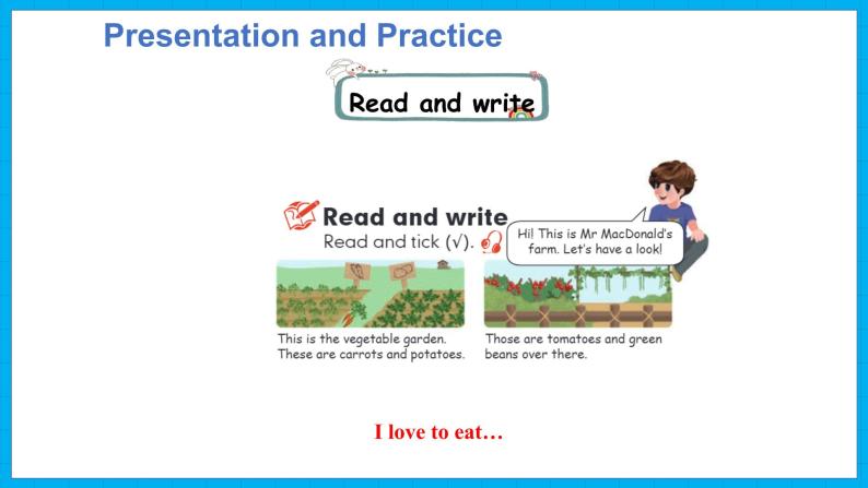 Unit 4　At the farm Part B Read and write &Part B Let’s check & Part C  Story time（课件）人教PEP版英语四年级下册08