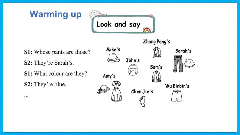 Unit 5　My clothes Part B Read and write &Part B Let’s check & Part C  Story time（课件）人教PEP版英语四年级下册第5页