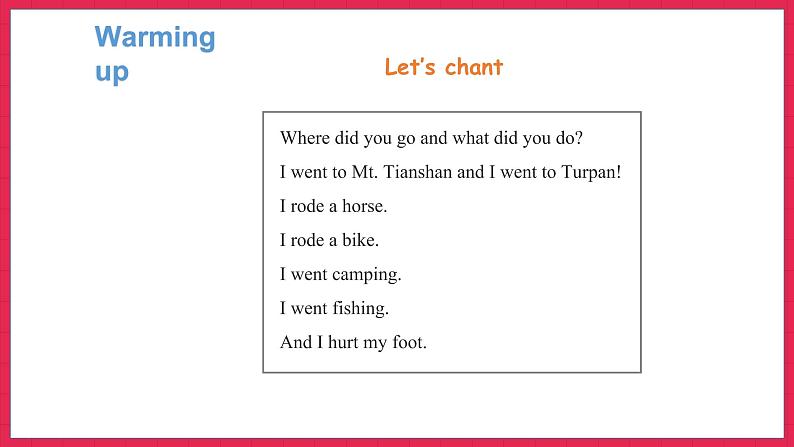 Unit 3　Where did you go？Part A Let’s learn &Listen, answer and write（课件）人教PEP版英语六年级下册第5页