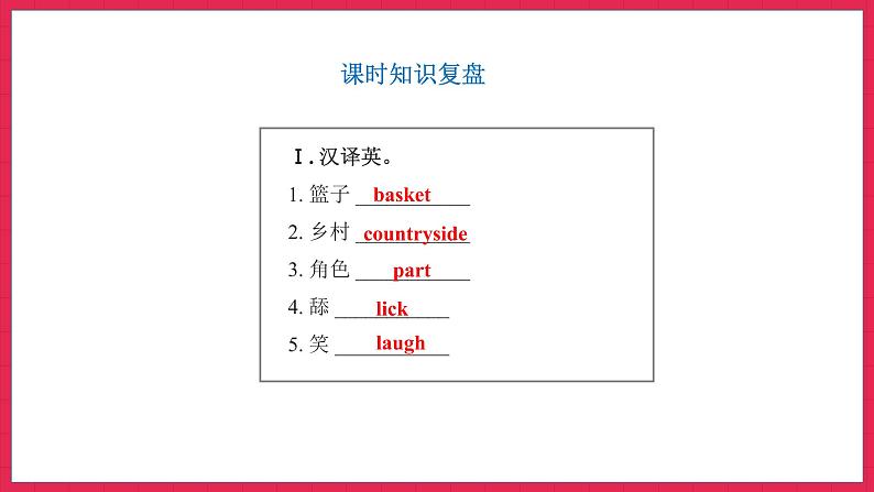 Unit 3 Part B Let’s check & Part B Let’s wrap it up & PartC Story time（课件）人教PEP版英语六年级下册02