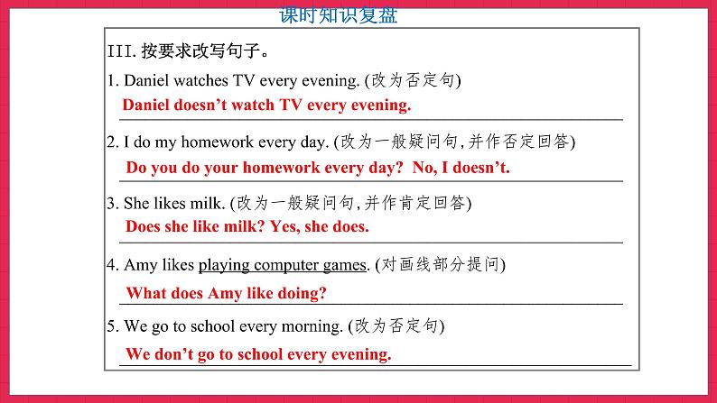 Recycle　Mike＇s happy days 第3课时（课件）人教PEP版英语六年级下册05