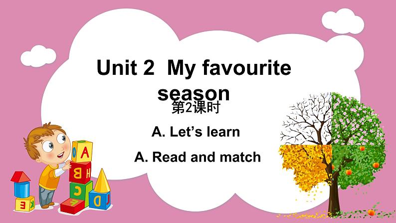 Unit 2 My favourite season Part A Let’s learn &Read and match（课件）人教PEP版英语五年级下册01