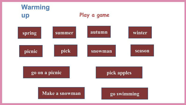 Unit 2 My favourite season Part A Let’s spell & Part B Let’s wrap it up & PartC Story time（课件）人教PEP版英语五年级下册05