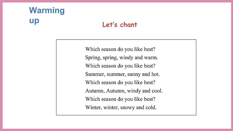 Unit 2 My favourite season Part B Let’s try & Let’s talk（课件）人教PEP版英语五年级下册04