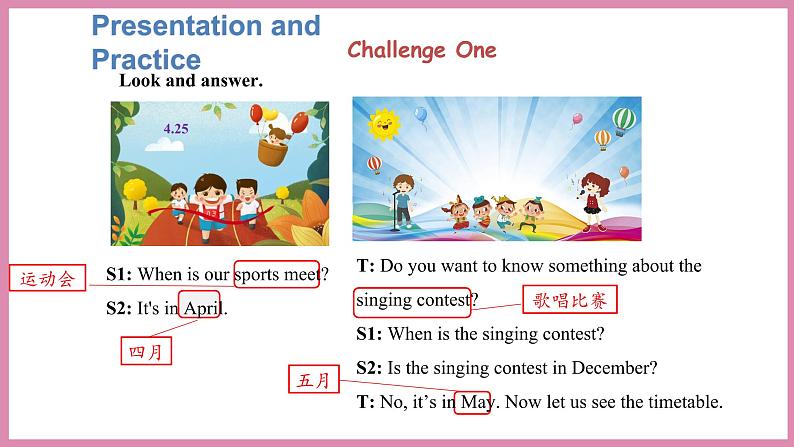 Unit 3 Part A Let’s learn & Read and say（课件）人教PEP版英语五年级下册第6页