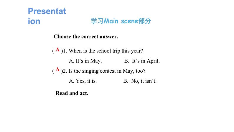 Unit 3 Part A Let’s try & Let’s talk（课件）人教PEP版英语五年级下册07