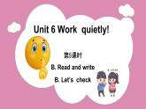 Unit 6 Part B Read and write & Let’s check（课件）人教PEP版英语五年级下册