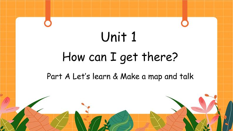 A Let 's learn & Make a map and talk 课件第1页