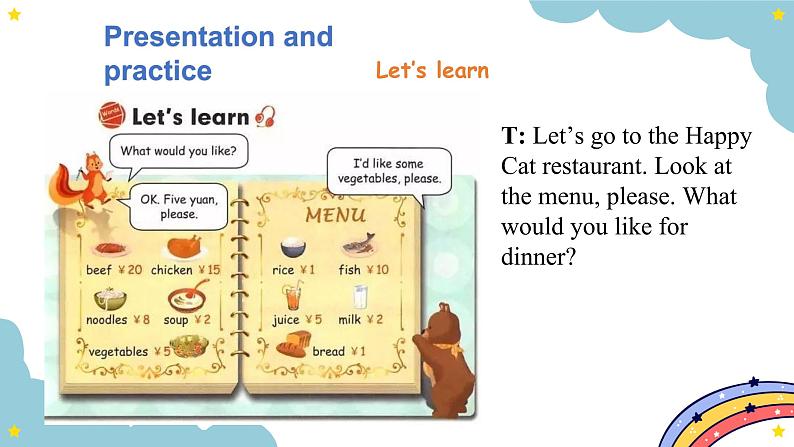 Unit 5 Dinner is ready Part A Let’s learn & Let’s do（课件）人教版四年级英语上册第6页