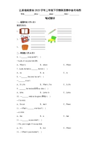 江苏省南京市2023学年三年级下学期英语期中备考卷四