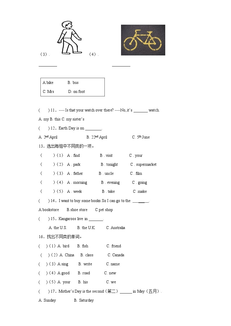 小升初专项训练3名词03