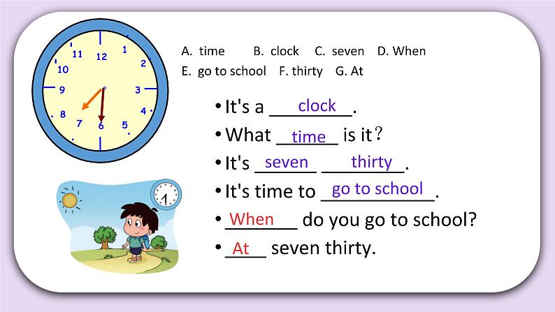 Unit 1 What time is it Lesson3 课件+音频素材 北京版英语二下07