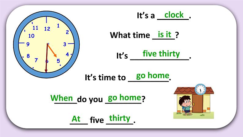 Unit 1 What time is it Lesson3 课件+音频素材 北京版英语二下08