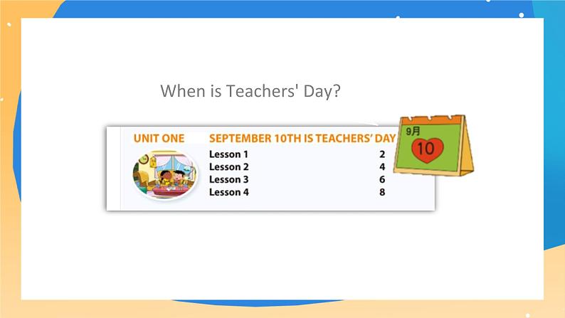 北京版英语三上 Unit 1 September 10th is teachers' day(5) PPT课件04