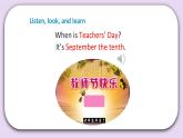 Unit 1 September 10th is Teachers' Day Lesson3 课件+音频素材+练习(含答案) 北京版英语三上