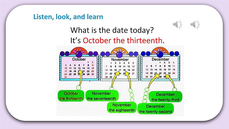 Unit 2 October 1st is our National Day Lesson6 课件+音频素材+练习(含答案) 北京版英语三上04