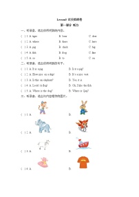 科普版小学英语三年级下册Lesson3_过关检测卷