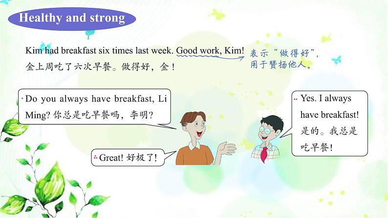 冀教版六年级英语下册Lesson7 Always Have Breakfast! 教学课件第6页