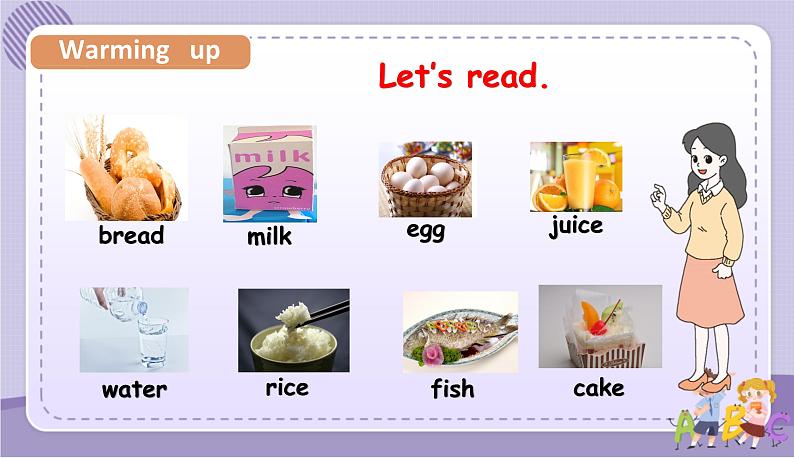 Unit5 Let's eat！Part B Start to read&let's check&Let's sing（课件PPT+教案+音视频素材）04