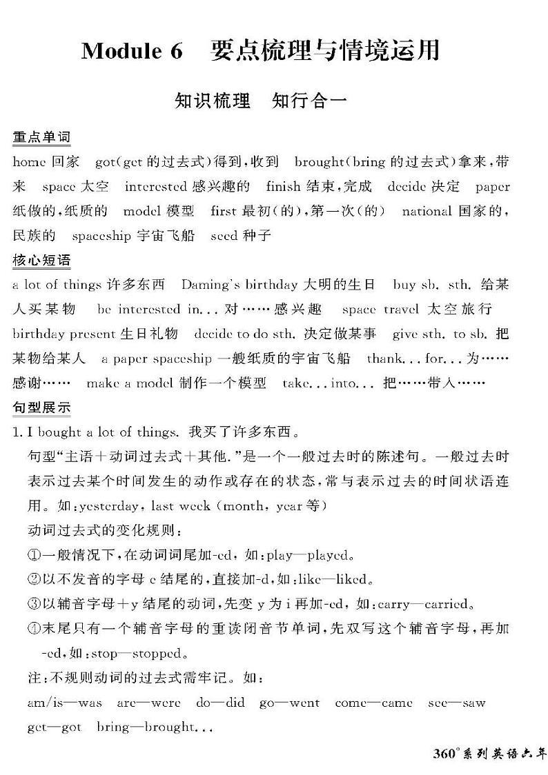 （2023春）外研版小学英语（六下）-情景化真题卷-Module 6 要点梳理与情境运用01