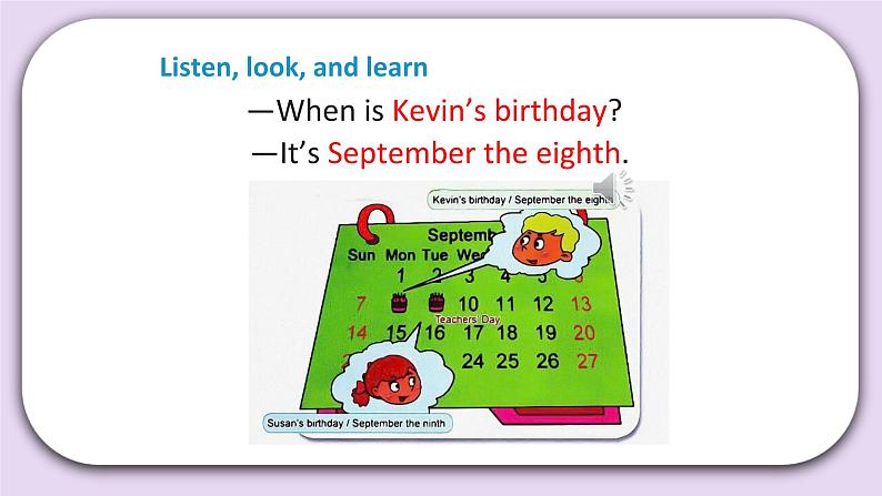 Unit 1 September 10th is Teachers ' Day Lesson3 课件 北京版英语三上第5页