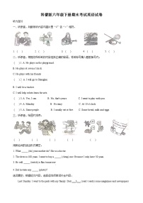 【小升初真题卷】2020-2021学年河南省南阳市卧龙区科普版六年级下册期末考试英语试卷（原卷版+解析版）