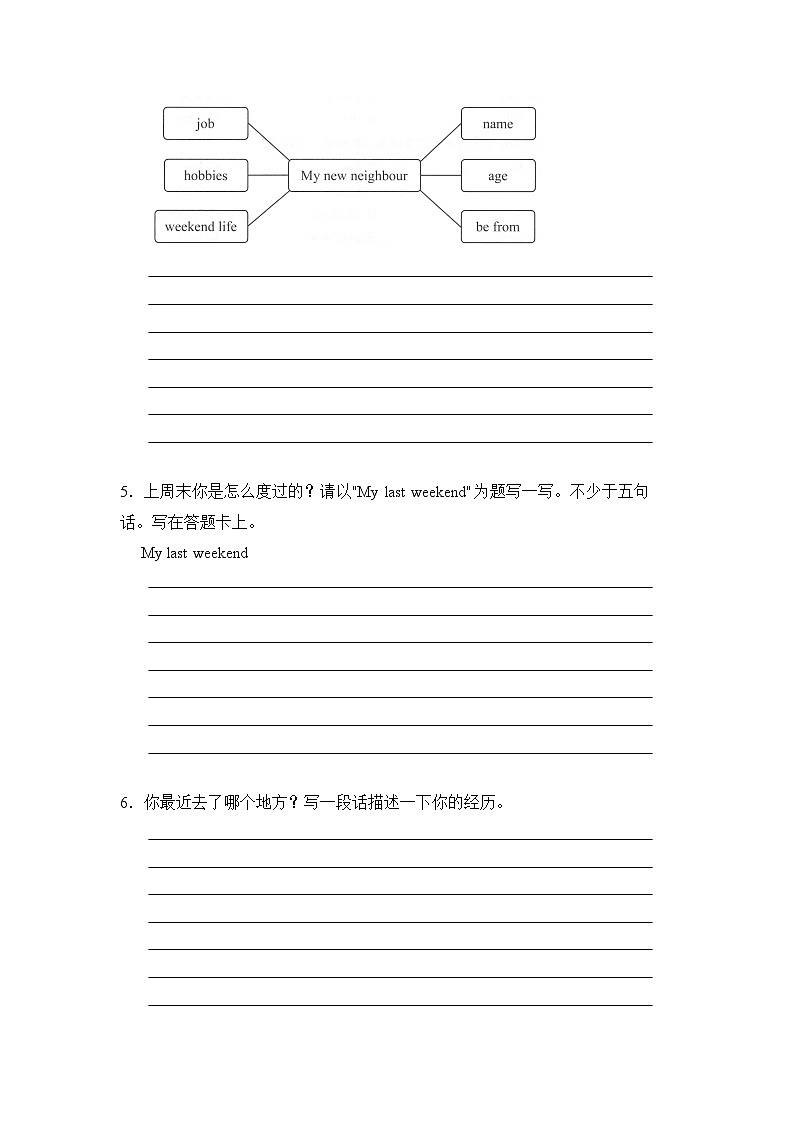 2022-2023学年小升初英语易错题专项-书面表达（沪教牛津深圳用）（word版，含答案）第3页