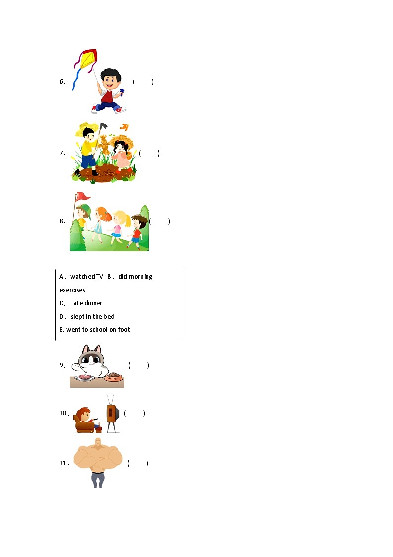 2022-2023学年小升初英语易错专项-匹配题（人教PEP版）02