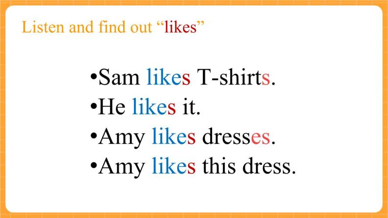 外研版（一起点）小学英语二年级（上）Module 4 Unit 1 《Sam likes T-shirts》第1课时 课件06