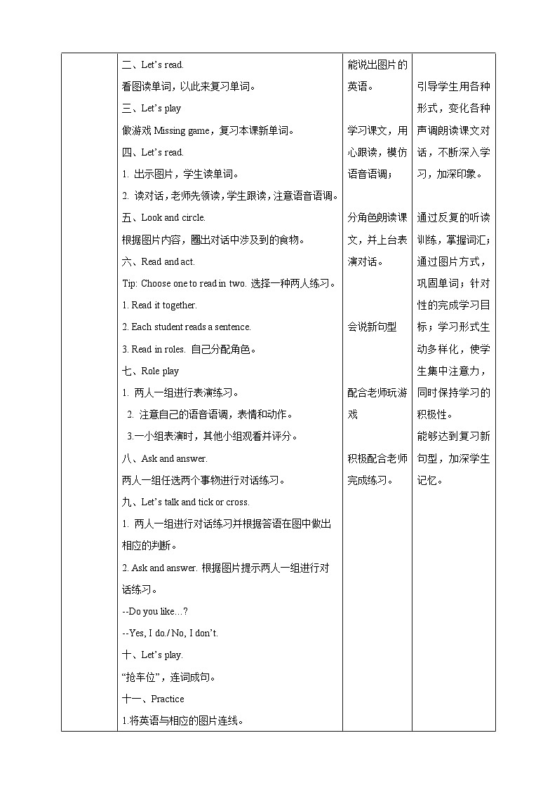 Unit 3  Food lesson1 课件+教案+练习02
