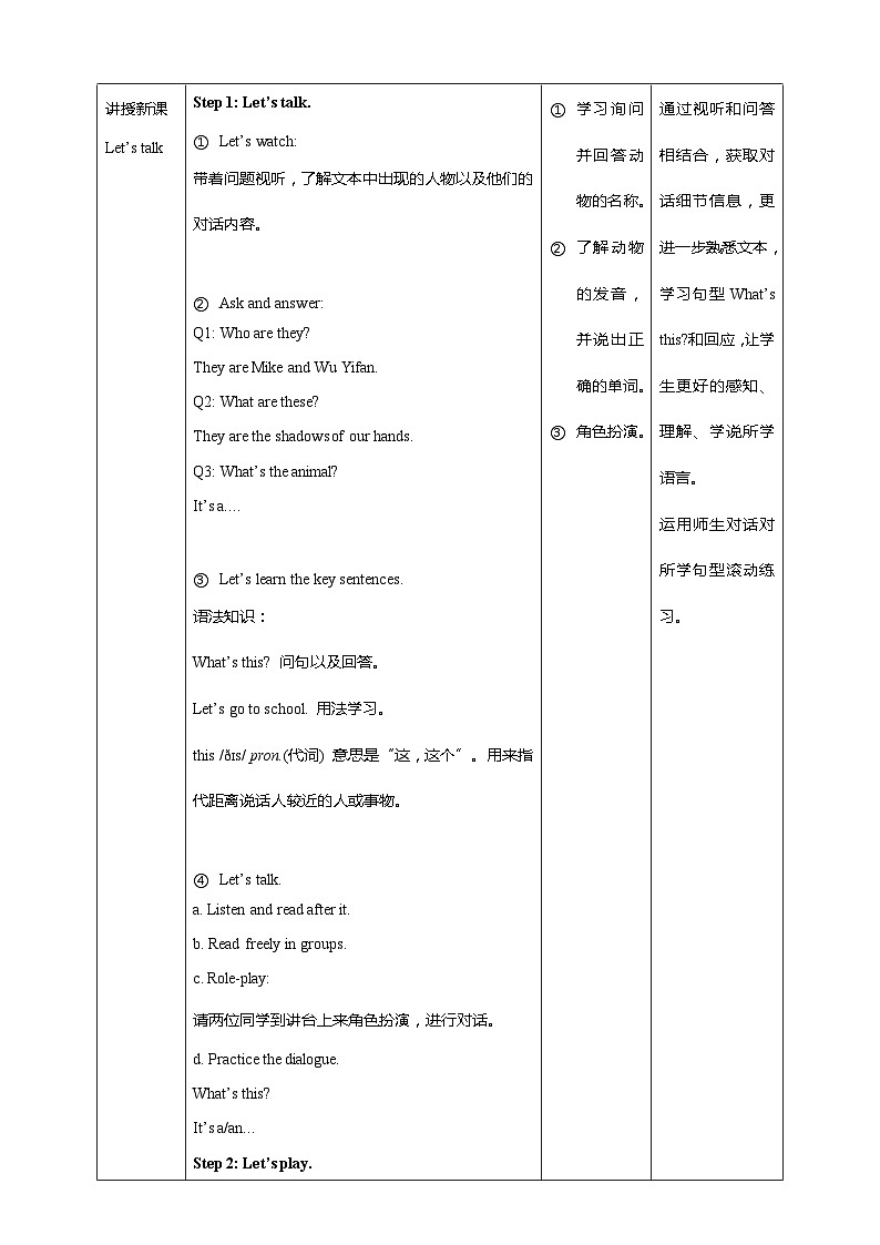 Unit 4 We love animals PA Let's talk 课件+教案+同步练习+音视频素材02