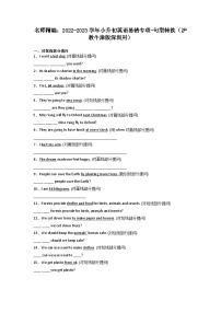 2022-2023学年小升初英语易错专项-句型转换（沪教牛津版深圳用）